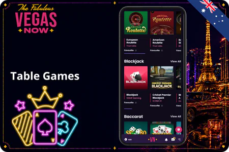 VegasNow Table Games