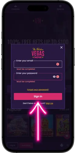 Vegas Now account open