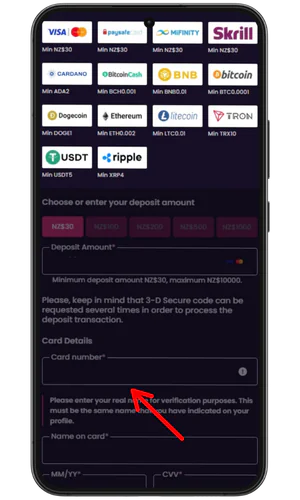 Make a deposit VegasNow